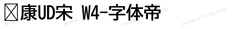 华康UD宋 W4字体转换
